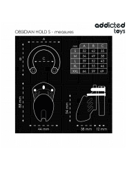 ADDICTED TOYS LOCKED - OBSIDIAN HOLD JAULA PARA PENE TALLA S
