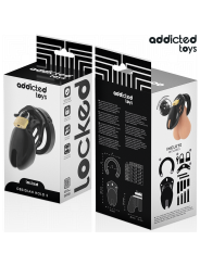 ADDICTED TOYS LOCKED - OBSIDIAN HOLD PENIS CAGE SIZE S