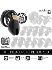 ADDICTED TOYS LOCKED - OBSIDIAN HOLD PENISKÄFIG GRÖSSE S