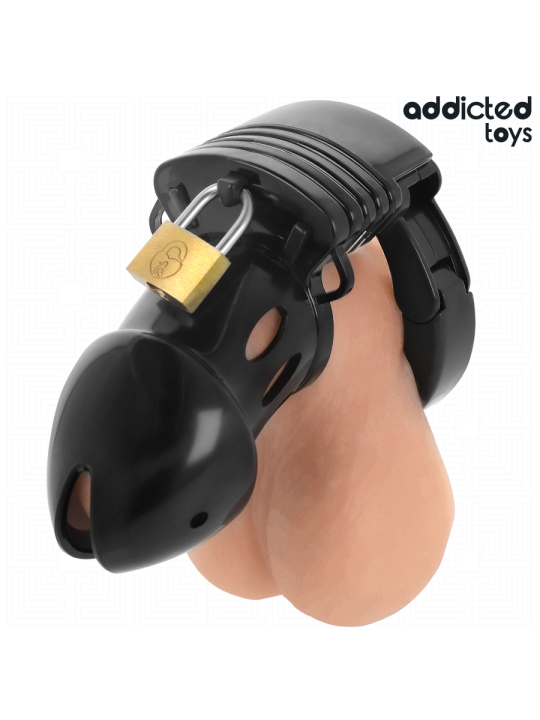 ADDICTED TOYS LOCKED - CAGE À PÉNIS CHASTETÉ PROFONDEUR 7,5 CM