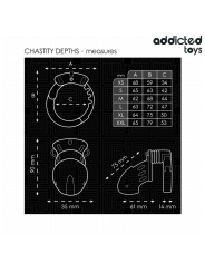 ADDICTED TOYS LOCKED - GAIOLA PARA PÊNIS CHASTITY DEPHHS 7,5 CM