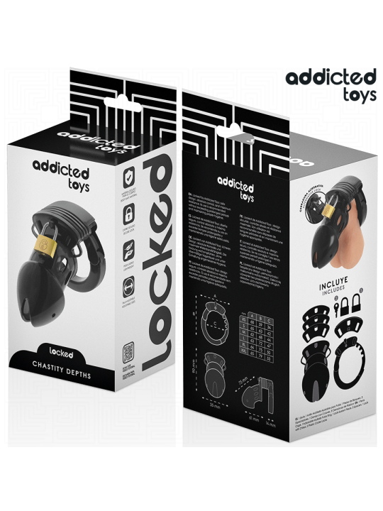 ADDICTED TOYS LOCKED - CHASTITY DEPTHS PENIS CAGE 7.5 CM