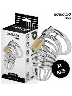 ADDICTED TOYS LOCKED - IRON CELL METAL PENIS CAGE SIZE M