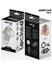 ADDICTED TOYS LOCKED - IJZEREN CEL METALEN PENIS KOOI MAAT M