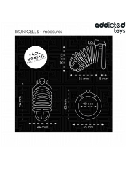 ADDICTED TOYS LOCKED - IRON CELL METALL-PENISKÄFIG 4 CM GRÖSSE S