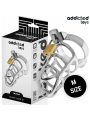 ADDICTED TOYS LOCKED - GABBIA PER PENE CON SERRATURA IN ARGENTO TAGLIA