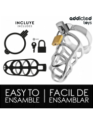 ADDICTED TOYS LOCKED - ZILVEREN SLOT PENISKOOI METAAL MAAT M