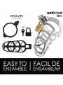 ADDICTED TOYS LOCKED - GABBIA PER PENE CON SERRATURA IN ARGENTO TAGLIA