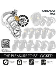 ADDICTED TOYS LOCKED - ZILVEREN SLOT PENISKOOI METAAL MAAT M
