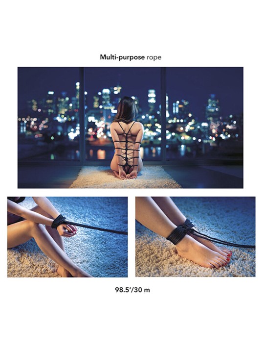 CALEXOTICS - SCANDAL CORDA BDSM PRETA 30 M
