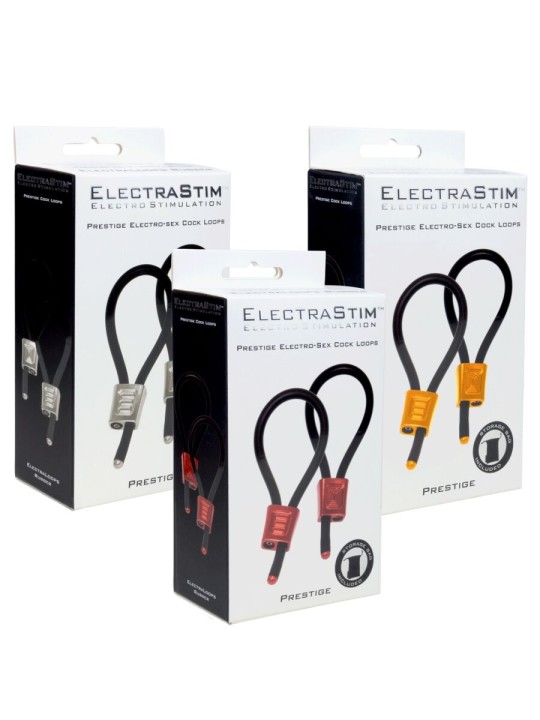 ELECTRASTIM - PRESTIGE ELECTRA LOOPS ANILLOS DE PENE AJUSTABLES ROJO