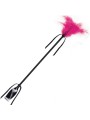 SECRETPLAY - FUSTA & PLUMA NEGRO Y FUCSIA