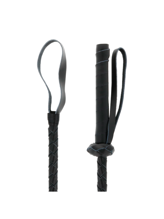 DARKNESS - LEATHER FETISH BDSM WHIP 60CM