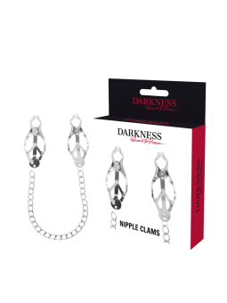 DARKNESS - NIPPELKLEMME AUS METALL MIT KETTE