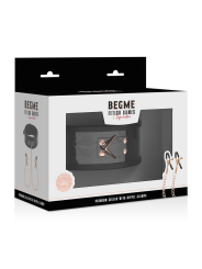 BEGME - BLACK EDITION COLLAR WITH NIPPLE CLAMPS WITH NEOPRENE LINING