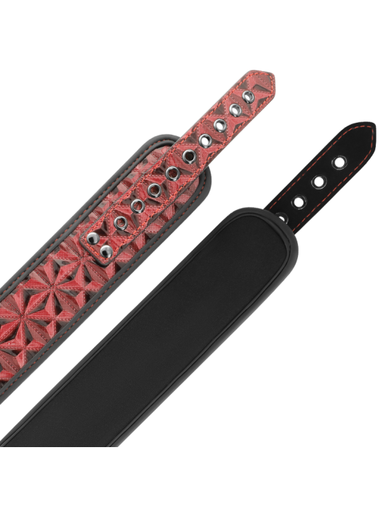 BEGME - COLAR EDIO VERMELHA COM BRAADEIRAS COM FORRO DE NEOPRENE
