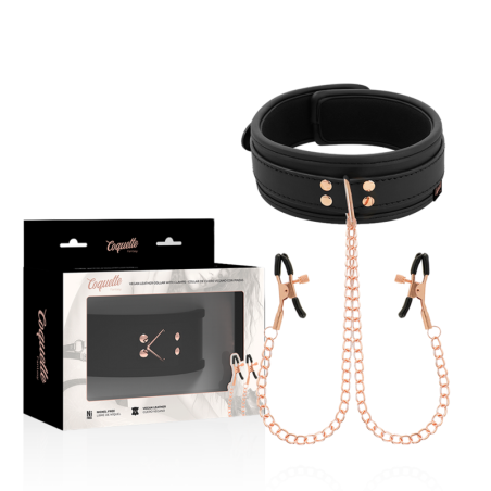 COQUETTE CHIC DESIRE - COLAR FANTASY NIPPLE CLAMP COM FORRO DE NEOPREN