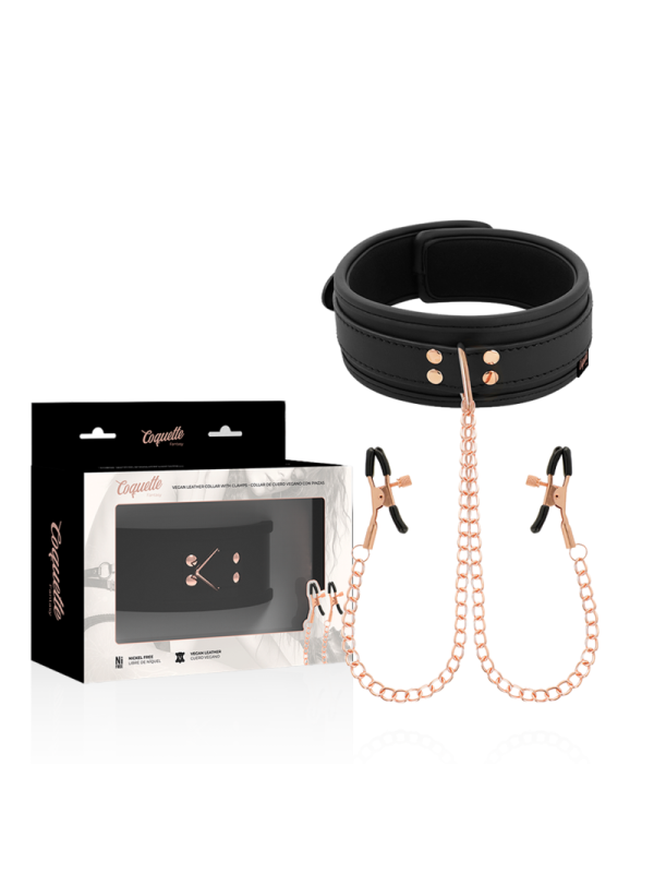 COQUETTE CHIC DESIRE - COLAR FANTASY NIPPLE CLAMP COM FORRO DE NEOPREN