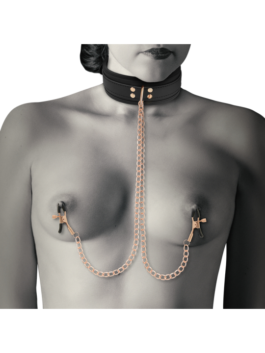 COQUETTE CHIC DESIRE - FANTASY-NIPPELKLEMMEN-HALSKETTE MIT NEOPRENFUTT