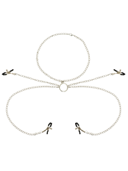 OHMAMA FETISH 4 PINCES À TÉTONS AVEC COLLIER CHAÎNE