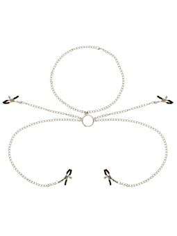 OHMAMA FETISH 4 NIPPLE CLAMPS WITH CHAIN NECKLACE