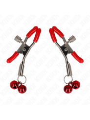 KINK - PINZA PER CAPEZZOLI DOPPIA CAMPANA ROSSA 6 CM