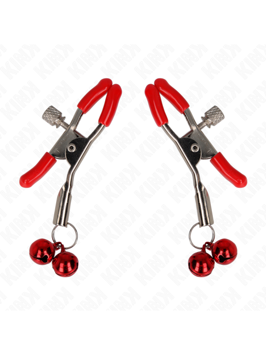KINK - PINZA PER CAPEZZOLI DOPPIA CAMPANA ROSSA 6 CM
