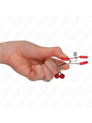 KINK - PINZA PER CAPEZZOLI DOPPIA CAMPANA ROSSA 6 CM