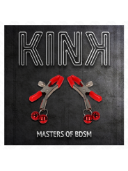 KINK - PINZAS PARA PEZONES ROJAS CON DOBLE CAMPANILLA ROJO 6 CM