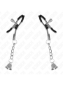 KINK - MORSETTI PER CAPEZZOLI CON CIONDOLO CAMPANELLA IN ARGENTO 6 CM