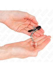 KINK - GRAMPOS DE BICO DE VIDRO PRATA 6 CM