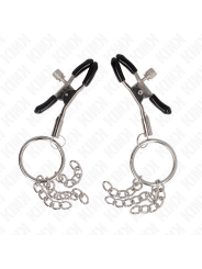 KINK - MORSETTO PER CAPEZZOLO O RING E CATENELLA ARGENTO 6 CM