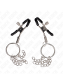 KINK - O RING NIPPLE CLAMP AND LITTLE CHAIN SILVER 6 CM