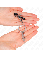 KINK - O RING NIPPLE CLAMP AND LITTLE CHAIN SILVER 6 CM
