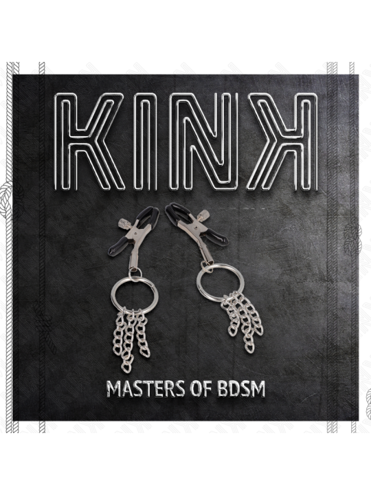 KINK - MORSETTO PER CAPEZZOLO O RING E CATENELLA ARGENTO 6 CM