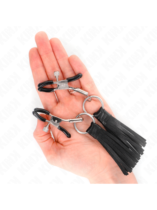 KINK - PINCES À TÉLÉMONS À PAMPONS EN CUIRETTE 6 CM