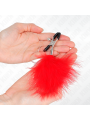 KINK - FEATHER NIPPLE CLAMP RED 7 CM