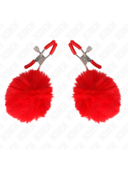 KINK - PINZAS PARA PEZONES CON POMPÓN ROJO 6 CM