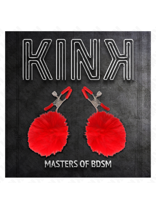 KINK - PINZAS PARA PEZONES CON POMPÓN ROJO 6 CM