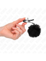 KINK - PINZAS PARA PEZONES CON POMPÓN NEGRO 6 CM