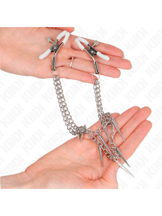 KINK - PINZAS PARA PEZONES CON CADENA DE PÚAS 30 CM
