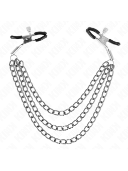 KINK - PINCES À METELIER AVEC 3 CHAÎNES NOIRES 20/23/28 CM