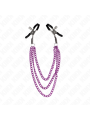 KINK - PINZE PER CAPEzzoli CON 3 CATENE VIOLA 20/23/28 CM
