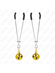 KINK - PINZAS PARA PEZONES FINA CON CASCABEL DORADO 7 CM
