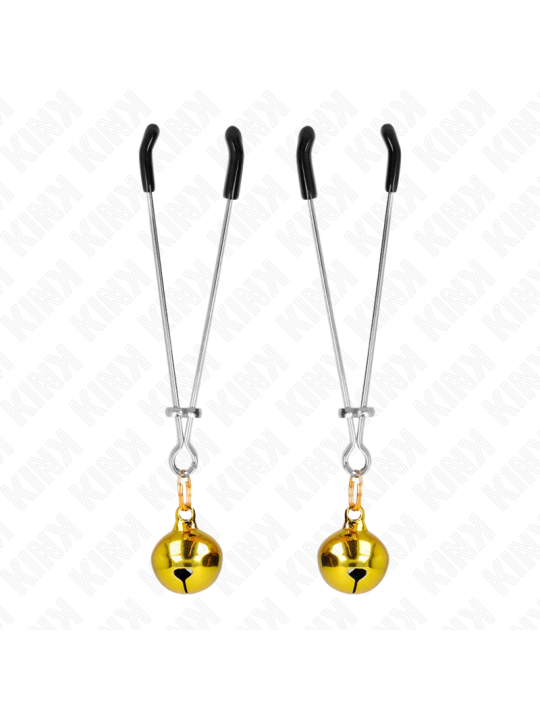 KINK - THIN BELL NIPPLE CLAMPS GOLD 7 CM