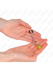 KINK - PINZAS PARA PEZONES FINA CON CASCABEL DORADO 7 CM