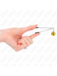 KINK - PINZAS PARA PEZONES FINA CON CASCABEL DORADO 7 CM