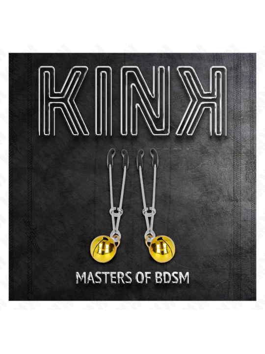 KINK - PINZAS PARA PEZONES FINA CON CASCABEL DORADO 7 CM