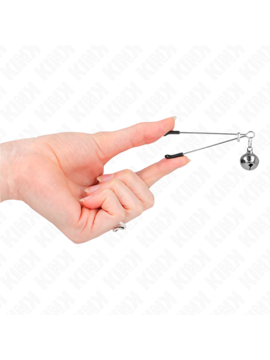 KINK - PINÇAS DE BINO FINAS PRATA 7 CM