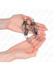 KINK - PINZAS PARA PEZONES ESTILO JAPONÉS CON CADENAS PLATEADO